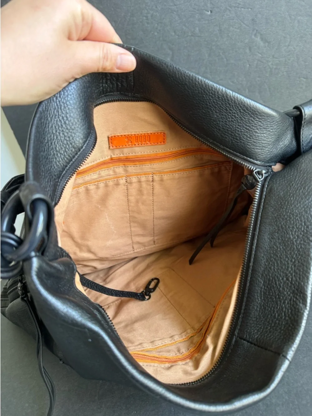 HOBO Black Leather Purse Shoulder Bag Old Money Capsule Soft‎ Slouchy